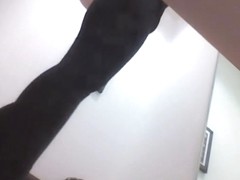 Dressing room cam shoots leggy bimbo in tiny panty