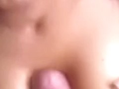 tit job ending with a facial on her adorable oriental face