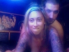 Nice tattooed blonde gets fucked in ass