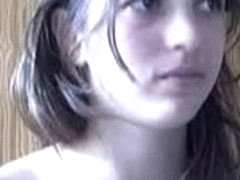 Young coquette with small tits danced in front of the cam
