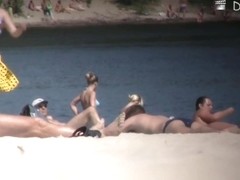 On this beach you can see a whole lot of naked people