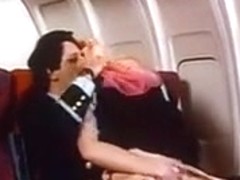 Pilot fucking stewardess in black nylons