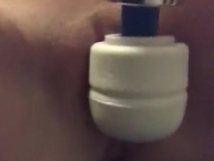 Girlfriend playing with herself and vibrator