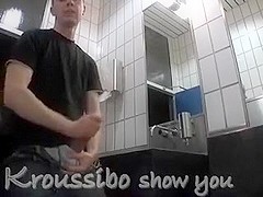 Kroussibo multiple cumshots and caught in public Latrine three