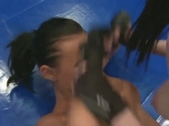 Angelica Kitten,  Samantha Bentley in nude fight scene