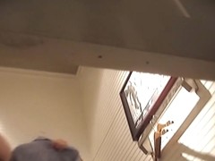 Amateur butt is shivering getting spied on change room cam