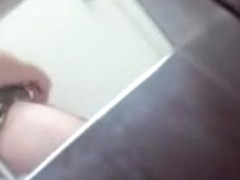 Horny hidden cam masturbation of female with lifted up dress