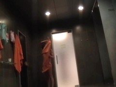 Shower hidden cam filming cute toweling sweetheart