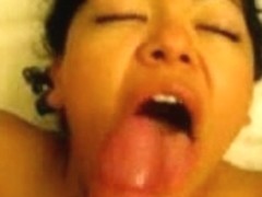This bitch only sucks and licks passionately on POV cam