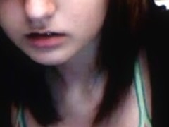 Emo teen cutie shows her tiny tits and pussy on cam