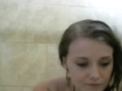 Golden-Haired Beauty Masturbates During The Time That Taking Shower And Has Agonorgasmos