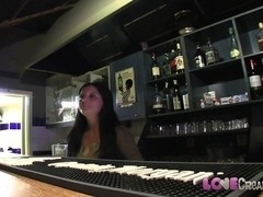 Love Creampie: Barmaid gets creamied over the table