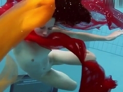 Two Redheads Swimming Super Hot!!!