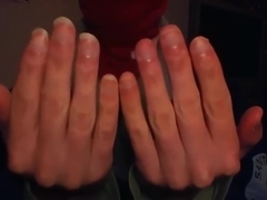 Deborah webcam nails and fingers fetish bites her longs nails 01 04 2017