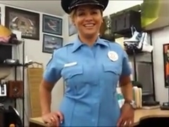 Latin police officer with big tits gets smashed by pawn guy