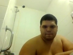 Chub taking a shower