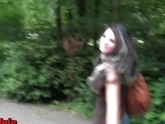 I'm sucking dick in forest in my homemade facial video