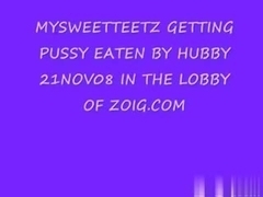 Eating pussy for all to see on webcam in the lobby of zoig.com