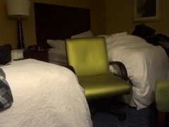Hotel room bate in socks