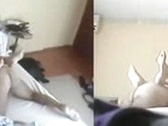 Two teens are being secretly filmed fucking