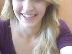 Lovely blonde masturbates on webcam