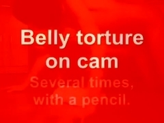 Belly pain on cam