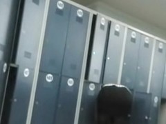 Tits and pussies parade in the common changing room