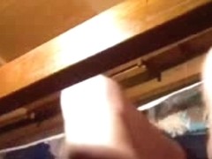 Hidden livecam underneath desk of my old mommy caught her fingering