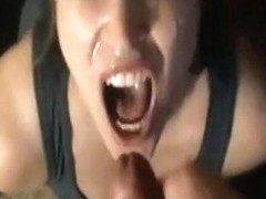 Hot chubby golden-haired takes my cum explosion