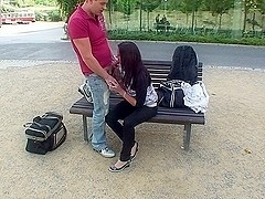 Public fuck episode with cute legal age teenager