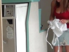 Lizzy London - This Chab Fucking Spies As That Babe Tumble Dries!