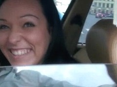 Real amateur Natali Blue gives head and banged in a car