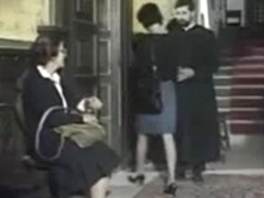 Italian vintage scene with a busty babe getting facial