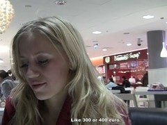 2 blond engulfing penis in a McDonald's WC