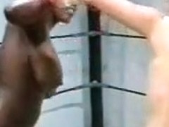 Retro Interracial Naked Boxing