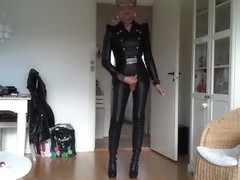girlsy dancing in leather to Spice Girls