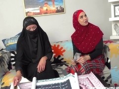 Elisa Tiger & Chloe Lamour - Muslim slut fucks for posters