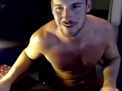 Nice boyfriend is having fun in the apartment and shooting himself on web cam