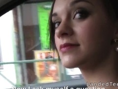 Stranded teen sucks and fucks in car