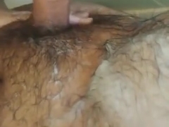 Lathering up daddy's thick juicy dick so I can suck it in the shower.