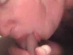 Fat MILF in a kinky POV blowjob action