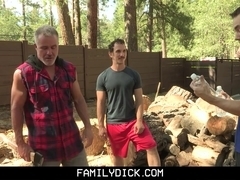 FamilyDick - Horny Twink Fucks His Muscular Stepgrandpa And Stepdad