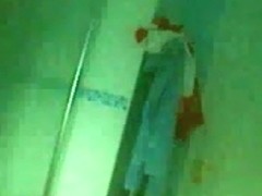 Hidden shower cam video of a sexy blond babe showering