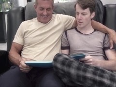 Matthew Figata And Julian Waits - Older Stepdad Seduces Young Stepson And Fills Butt With Cum