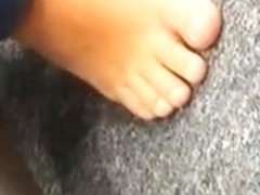 Candid stinky soft feet on work plus candid soles on bus