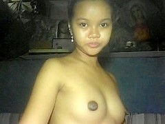 eighteen year old filipina girl showing her melons on web camera