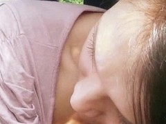 Hitch hiker non-professional brunette hair legal age teenager Belle Claire public sex