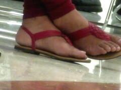Candid cute thong sandals