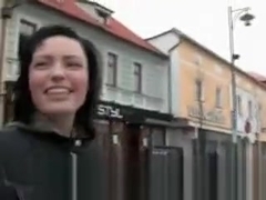 Dirty Czech street slut gets picked