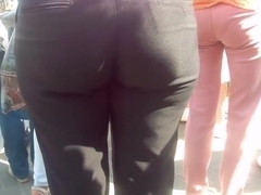 Nice ass milf in black pants
